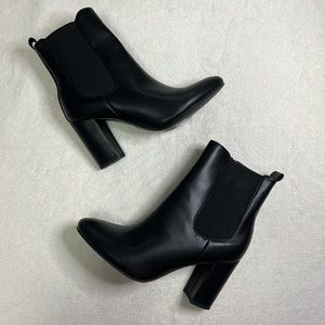 Black Block Heel Ankle Boots